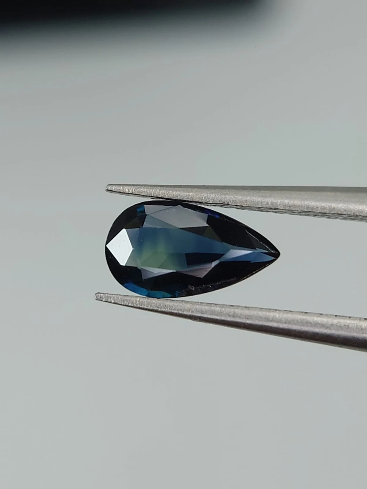 0.6ct Pear Shaped Natural Teal Sapphire from Nigeria — view 5